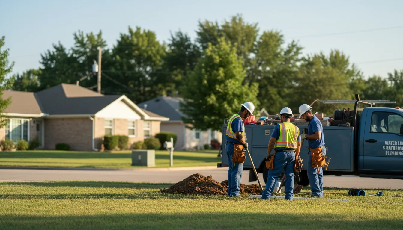 Residential water line and bathroom plumbing service in Bessemer, AL